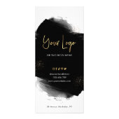 Salon-Preis-Rack-Karte für das Black & Gold Menü (Hinten)