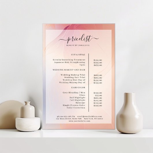 Salon-Preisliste Poster