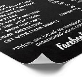 Salon Price LIst Poster (Ecke)