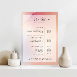 Salon Price List Poster