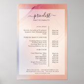 Salon Price List Poster (Vorne)