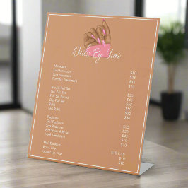 Salon Pricelist ein elegantes Restaurant Sockelschild