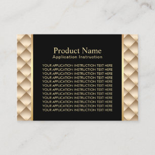 Salon-Produkt-moderne Goldanwendungs-Anweisungen Visitenkarte