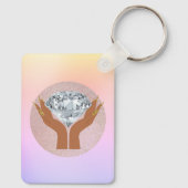 Salon QR Code Modern Schlüsselanhänger (Rückseite)