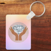 Salon QR Code Modern Schlüsselanhänger (Rückseite)