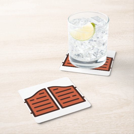 Salon Rechteckiger Pappuntersetzer (Vor Ort)