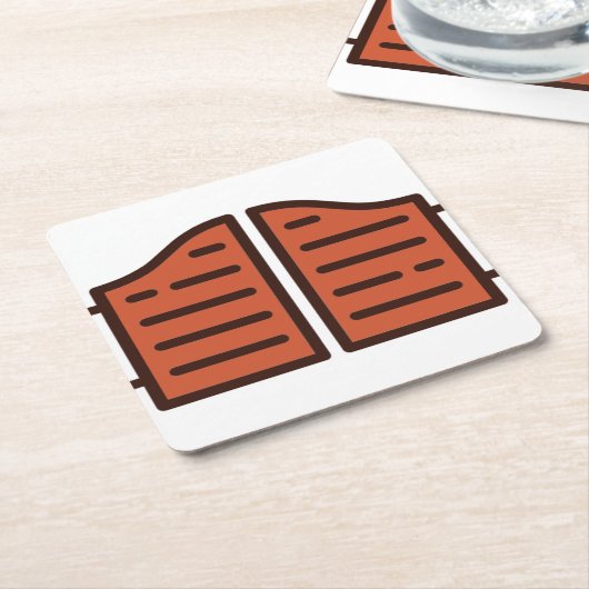 Salon Rechteckiger Pappuntersetzer (angewinkelt)