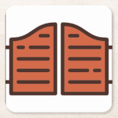 Salon Rechteckiger Pappuntersetzer (Vorderseite)