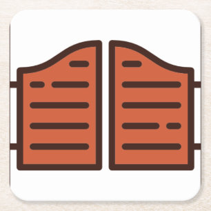 Salon Rechteckiger Pappuntersetzer