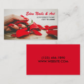 Salon Red Nails Visitenkarte (Vorne/Hinten)