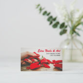 Salon Red Nails Visitenkarte (Stehend Vorderseite)