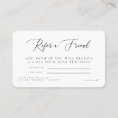 Salon Refer a Friend Name Discount gerundet Visitenkarte (Vorderseite)