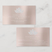 Salon Referenzkarte Blush Powder Button Diamond Lo Empfehlungskarte (Vorne/Hinten)