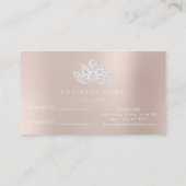Salon Referenzkarte Blush Powder Button Diamond Lo Empfehlungskarte (Rückseite)