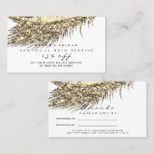 Salon Referenzkarte Gold Makeup Lash Weißes Makeup Empfehlungskarte (Vorne/Hinten)