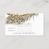Salon Referenzkarte Gold Makeup Lash Weißes Makeup Empfehlungskarte (Rückseite)