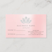 Salon Referenzkarte Silver Pink VIP Diamant Lotus Empfehlungskarte (Rückseite)