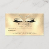 Salon Referenzkarte Skinny Makeup Lash Champaigne Empfehlungskarte (Rückseite)