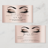 Salon-Referenzkarte Skinny Makeup Pink Rose Lashes Empfehlungskarte (Vorne/Hinten)
