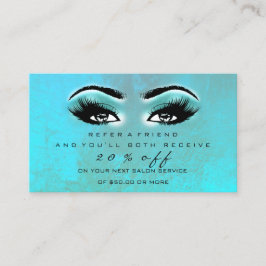 Salon Referrer Card Makeup Artist Ocean Lashes Empfehlungskarte