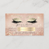 Salon Referrer Card Skinny Gold Rose Lashes Empfehlungskarte (Rückseite)