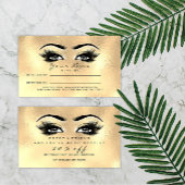 Salon Referrkarte Gold Makeup Lashes Empfehlungskarte