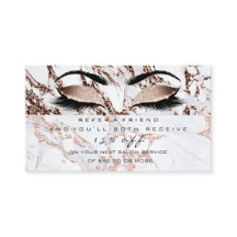 Salon Referrkarte Kupfermarble Makeup Lashes
