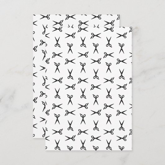 Salon Schere Barbershop CUSTOM HINTERGRUND FARBE Dankeskarte (Vorne/Hinten)