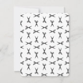 Salon Schere Barbershop CUSTOM HINTERGRUND FARBE Einladung (Vorderseite)