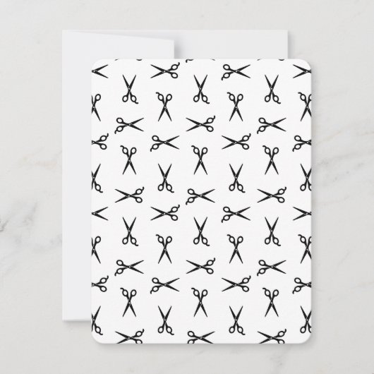 Salon Schere Barbershop CUSTOM HINTERGRUND FARBE Einladung (Vorderseite)