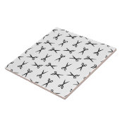 Salon Schere Barbershop CUSTOM HINTERGRUND FARBE Fliese (Seite)