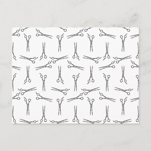 Salon Schere Friseur Shears CUSTOM BG FARBE Postkarte (Vorderseite)