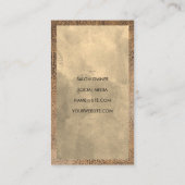 Salon-Schere-Logo | Wasserfarbe und Leder Visitenkarte (Rückseite)