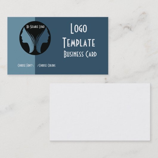 Salon, SchmetterlingsFaces oder Therapeut-Logo Visitenkarte (Vorne/Hinten)