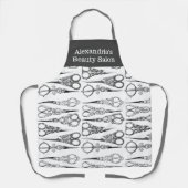 Salon Schürze Schere Custom Salon Name (Vorderseite)