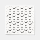 Salon Scissors Barbershop CUSTOM HINTERGRUNDFARBE Serviette (Vorderseite)