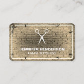 Salon Scissors | Bridge Wall Neon Lights Business  Visitenkarte (Vorderseite)