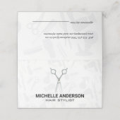 Salon Scissors | Hair Stylist Barber Terminkarte (Außenseite Aufgefaltet)