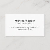 Salon Scissors | Hair Stylist-Logo | Wasserfarbe Visitenkarte (Rückseite)