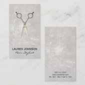 Salon Scissors Icon Business Card Visitenkarte (Vorne/Hinten)