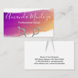 Salon Scissors Künstlerische Pinsel Visitenkarte