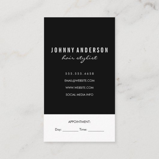 Salon Scissors Marble Terminkarte (Rückseite)