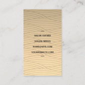Salon Scissors | Weave Pattern Visitenkarte (Rückseite)