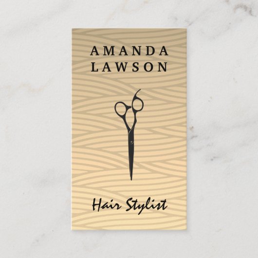 Salon Scissors | Weave Pattern Visitenkarte (Vorderseite)