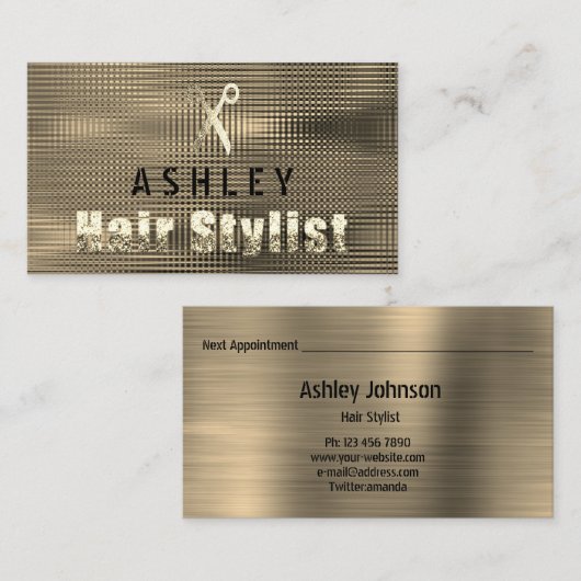 Salon Sepia Goldmedaille Visitenkarte (Vorne/Hinten)