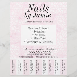 Salon Service Pink Gold Business Abstecher Flyer