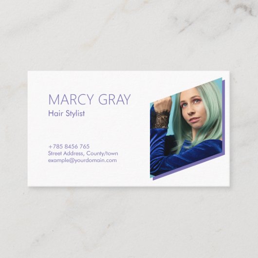 Salon Services Custom Foto Business Card Visitenkarte (Vorderseite)