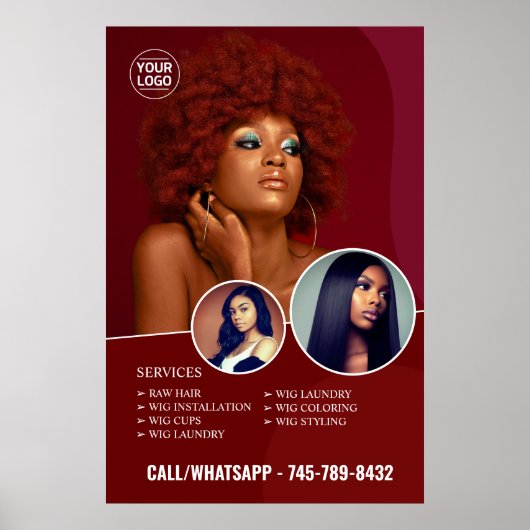 Salon Services Editable Matte Poster (Vorne)