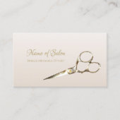 Salon Shears Elegant Gold Hair Schneiden Schere Visitenkarte (Vorderseite)