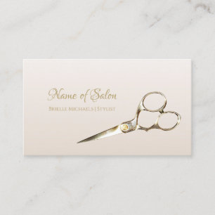 Salon Shears Elegant Gold Hair Schneiden Schere Visitenkarte